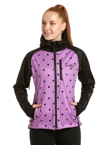 Meatfly dámská softshell bunda Zaja Purple Dots | Fialová | Velikost XS
