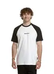 Meatfly pánské tričko Ozzy Raglan White / Black | Bílá | Velikost XXXL | 100% bavlna