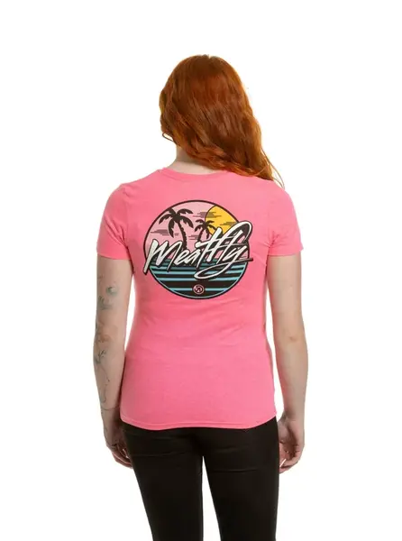 Meatfly dámské tričko Shori Neon Pink | Růžová | Velikost S | 100% bavlna