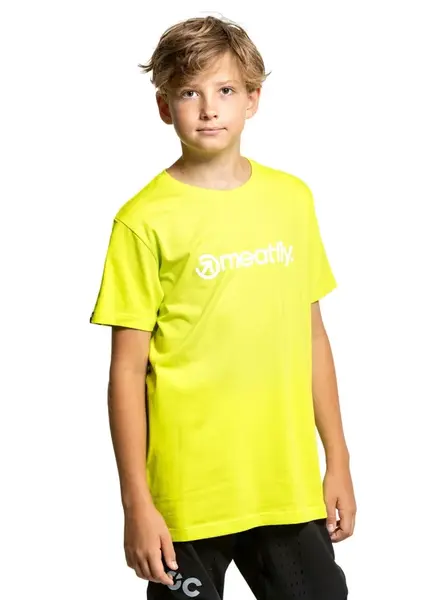Meatfly dětské tričko Bart Safety Yellow | Žlutá | Velikost 158 | 100% bavlna