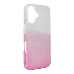 Obal Forcell Shining, iPhone 16, stříbrno růžový