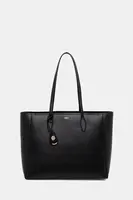 Kožená kabelka BOSS NUMAH Tote černá barva, 50547750