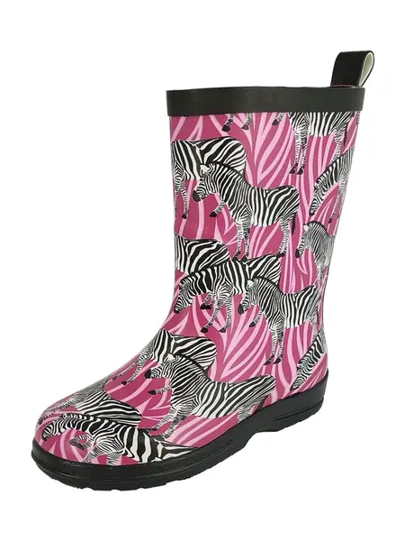 BECK Gumáky 'Zebra'  ružová / tmavoružová / čierna / biela