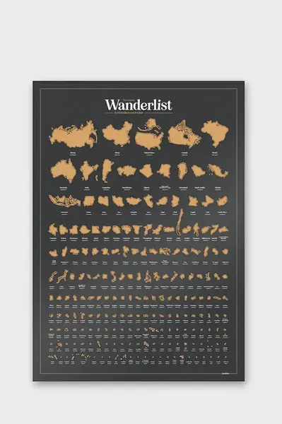 Stírací plakát Luckies of London Wanderlist 42 x 59,4 cm více barev