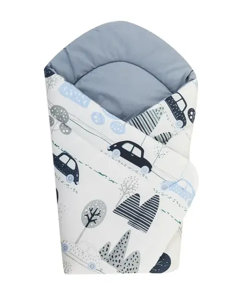 Bomimi Zavinovačka soft obojstranná AUTA, MODRÁ