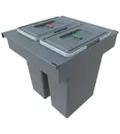 Elletipi Square 2.0 - Vestavný odpadkový koš, dělený, 70 l PA3 INC5060F