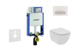 Geberit Kombifix - Set předstěnové instalace, klozetu a sedátka Ideal Standard Tesi, tlačítka Sigma50, Rimless, SoftClose, alpská bílá 110.302.00.5 NE