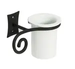 Sapho Rebecca - Pohárik s držiakom, čierna/keramika CC004