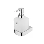 Nimco Nikau - Dávkovač mýdla s držákem, 250 ml, matné sklo/chrom NK 30031C-T-26
