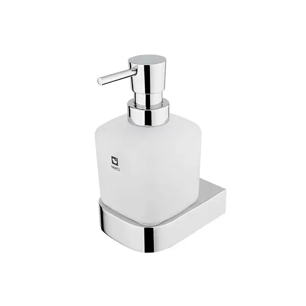 Nimco Nikau - Dávkovač mýdla s držákem, 250 ml, matné sklo/chrom NK 30031C-T-26