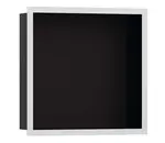 Hansgrohe XtraStoris Individual - Výklenok do steny s designovým rámom, 30x30x10 cm, matná čierna/matná biela 56098700