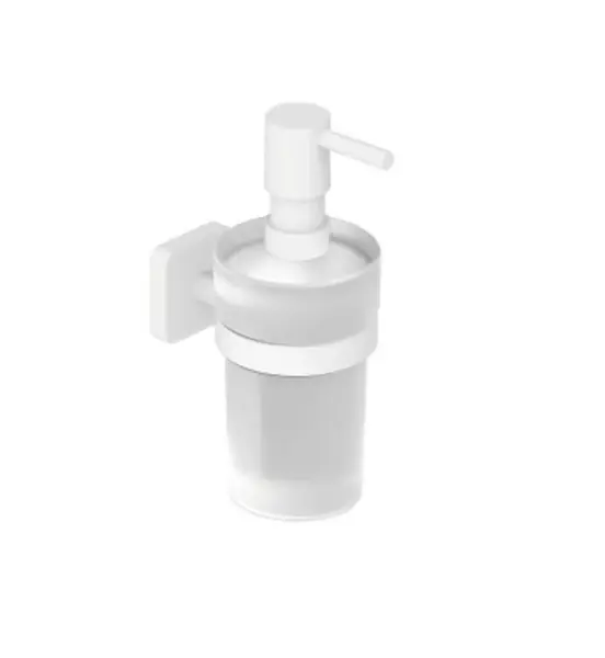 Kludi Vela S - Dávkovač mýdla s držákem, sklo/matná bílá 2597653