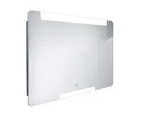 Nimco Zrkadlá - Zrkadlo s LED s osvetlením, 100x70 cm, dotykový senzor, hliník ZP 22004V