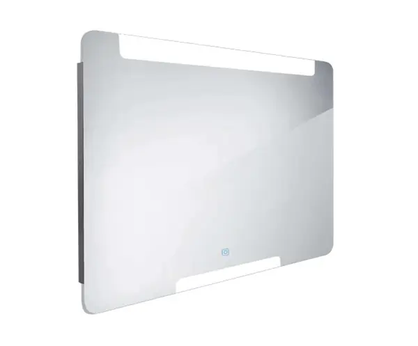 Nimco Zrkadlá - Zrkadlo s LED s osvetlením, 100x70 cm, dotykový senzor, hliník ZP 22004V
