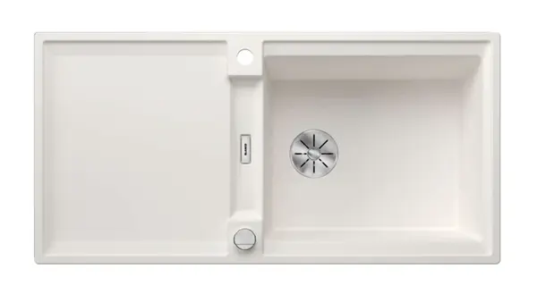 Blanco Adira - Silgranitový drez, 100x50 cm, s ovládaním odtoku a príslušenstvom, InFino, biela 527621