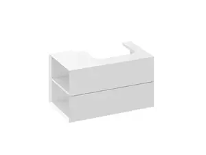 Ravak Lite - Umývadlová skrinka 80x45x43 cm, 2 zásuvky, lesklá biela X000001873