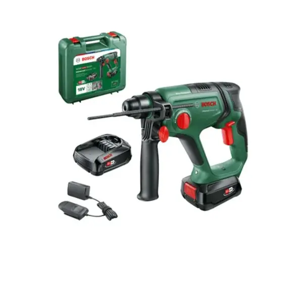 Bosch Nářadí - 18V AKU kombinované kladivo, 2x aku 2,5 Ah Li-Ion, nabíječka 06039D6003