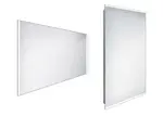 Nimco Zrcadla - Zrcadlo s LED osvětlením, 100x70 cm, hliník ZP 11004