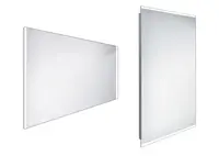 Nimco Zrcadla - Zrcadlo s LED osvětlením, 100x70 cm, hliník ZP 11004