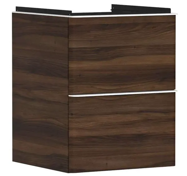 Hansgrohe Xelu Q - Umývadlová skrinka, 63x48x50 cm, 2 zásuvky, tmavý orech/matná biela 54022700