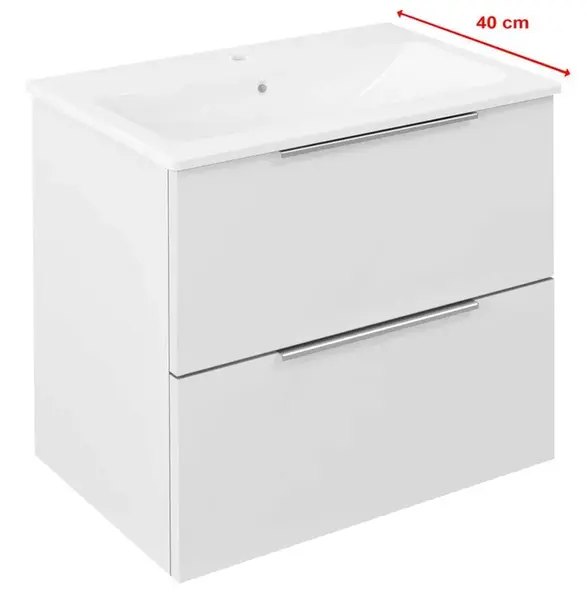 Sapho Cirasa - Umývadlová skrinka, 58x54x39 cm, 2 zásuvky, biela CR592-3030