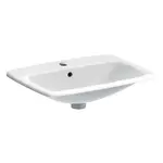 Geberit Selnova Square - Umývadlo 60x45 cm, s prepadom, otvor na batériu, biela 500.307.01.7