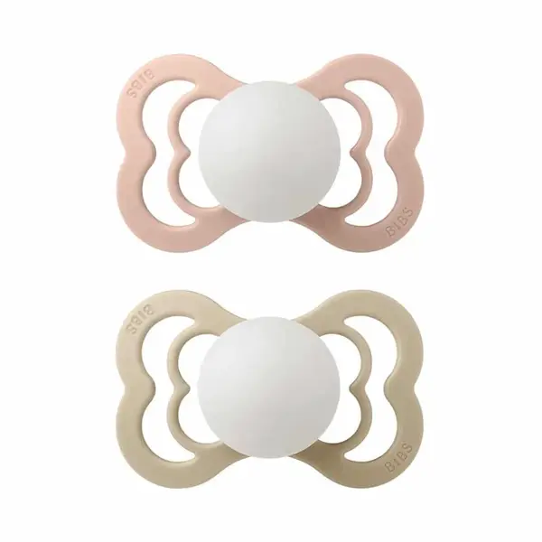 BIBS Supreme symetrické cumlíky z prírodného kaučuku 2ks - veľkosť 1 - Blush Nočný / Vanilla Nočný