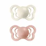BIBS Couture anatomické cumlíky zo silikónu 2ks - veľkosť 2 - Ivory / Blush