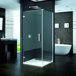 RONAL Pur - Boční stěna s vyrovnávacím profilem, 80 cm - barva chrom, sklo Mastercarré PUDT2P0801030