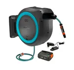 Gardena PowerRoll - 18V AKU bubnový navíjač PowerRoll XL, s hadicou 35 m, 1x aku 2,5 Ah Li-Ion, nabíjačka, tyrkysová 18640-20