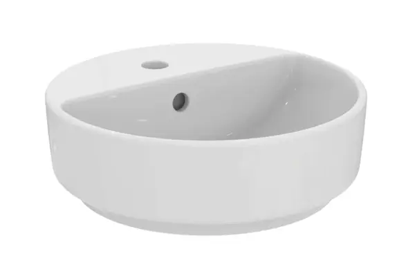 Ideal Standard i.Life O - Umývadlo na dosku 40x40 cm, s prepadom, otvor na batériu, biela T573501