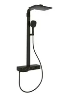 Villeroy & Boch Infinity Showers - Sprchový set s termostatom, 36x24 cm, 3 prúdy, matná čierna TVS110005000K5