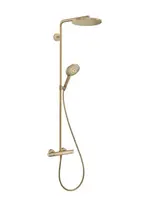 Hansgrohe Raindance S - Sprchový set s termostatom, priemer 24 cm, 3 prúdy, EcoSmart, kefovaný bronz 28823140
