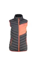 Dámská lehce zateplená vesta gts 503232 tmavě šedá/korálová s