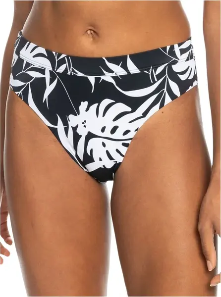 Roxy dámský spodní díl plavek Printed Love Anthracite Surf Trippin Bico S | Černá | Velikost S