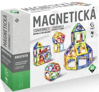 Magnetická stavebnice - Magnetic sheet 46 dílků
