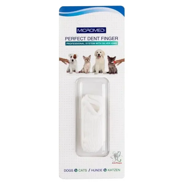 MICROMED Zubná kefka na prst pre psov 1 kus