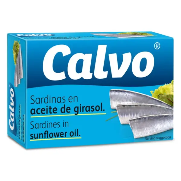 CALVO Sardinky v slnečnicovom oleji 120 g