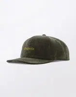 Patagonia Corduroy Cap Text Logo: Old Growth Green