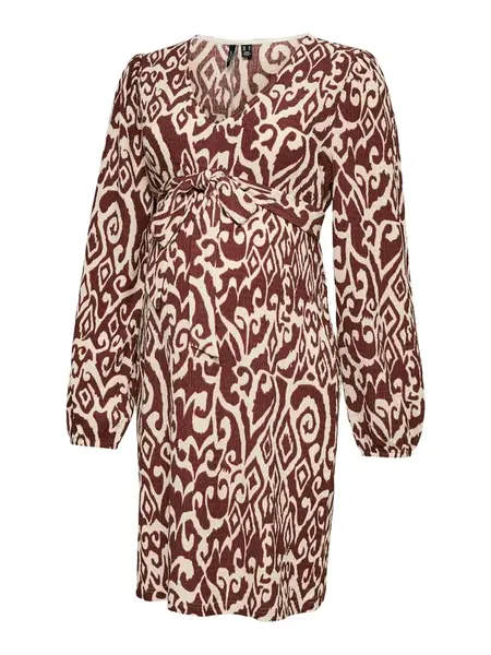 Vero Moda Maternity Šaty 'VMMFriga'  béžová / hnedá