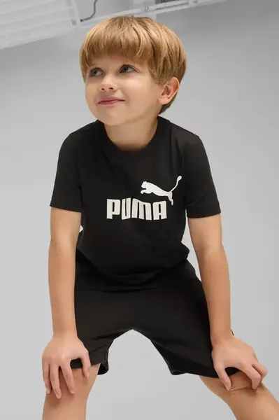 Dětské bavlněné tričko Puma ESS No. 1 Logo Tee černá barva, s potiskem, 684930