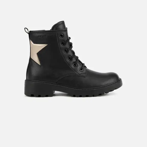 Čierne členkové dievčenské topánky Geox Casey
