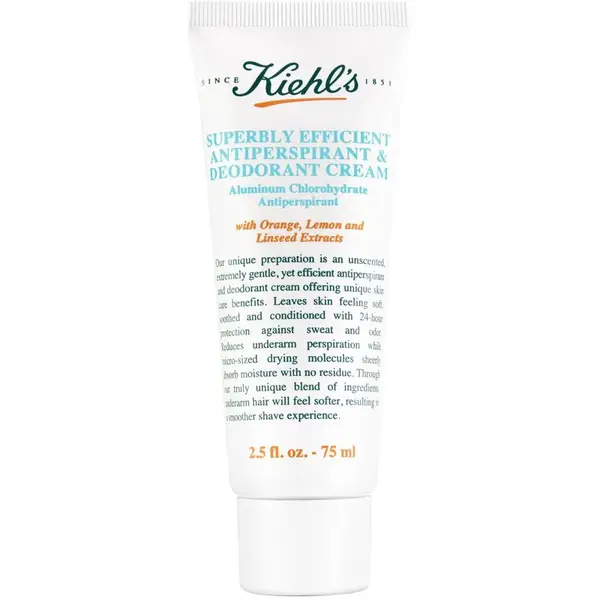 Kiehl's Superbly Efficient Antiperspirant & Deodorant Cream krémový antiperspirant pre všetky typy pleti 75 ml