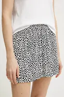 Kraťasy MICHAEL Michael Kors dámské, bílá barva, vzorované, high waist, MR530MKGS6