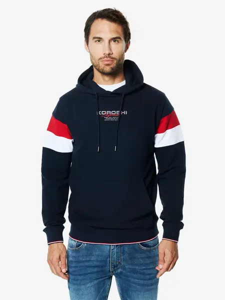 KOROSHI Mikina  námornícka modrá / červená / biela