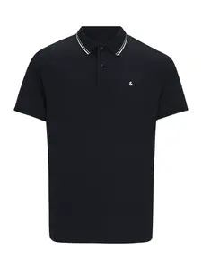 Jack & Jones Plus Tričko 'JJEAustin'  čierna / biela