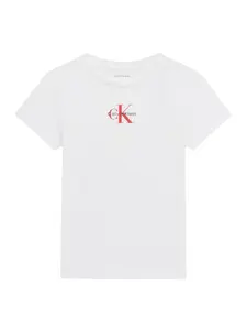 Calvin Klein Jeans Tričko  červená / čierna / biela