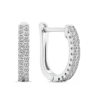 Brilio Silver Třpytivé stříbrné náušnice se zirkony EA564W