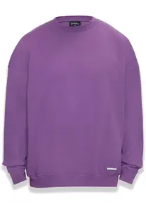 Dropsize Mikina  tmavofialová / strieborná