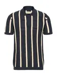 BLEND Tričko ' BHDarin Striped '  tmavomodrá / mokka